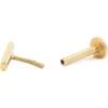 Bar Flat Back Single Stud Earring in 14k Gold - Earrings - 4 - thumbnail