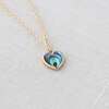 Abalone Heart Charm Necklace, Gold - Necklaces - 3