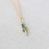Abalone Lightning Bolt Charm Necklace, Gold - Necklaces - 4