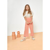 Elise Muslin Ruffle Pant, Coral - Pants - 3 - thumbnail