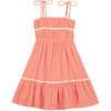 Anette Muslin Dress, Coral - Dresses - 1 - thumbnail