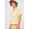 Matteo Vichy Shirt, Yellow - Shirts - 3 - thumbnail