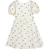 Marjorie Flower Muslin Dress, Cream & Green Lily - Dresses - 2 - thumbnail