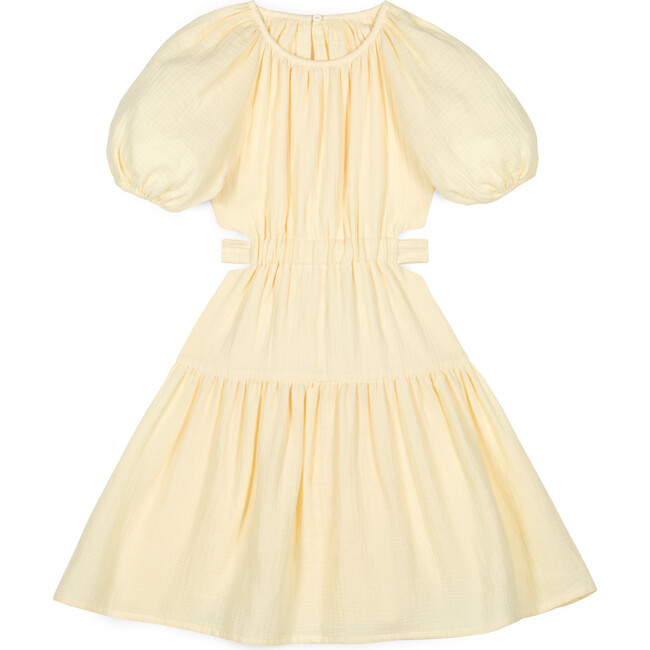 Marine Muslin Cut-Out Dress, Vainilla