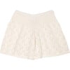 Ines Cotton Openwork Short, White - Shorts - 1 - thumbnail