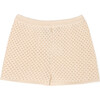 Carola Openwork Short, Beige - Shorts - 1 - thumbnail