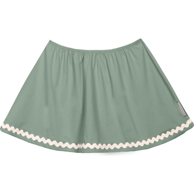 Pauline Swimming Skirt, Ecru & Musgo Green - One Pieces - 1