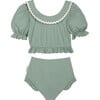 Catalina Collared Swimsuit, Musgo Green - Two Pieces - 1 - thumbnail