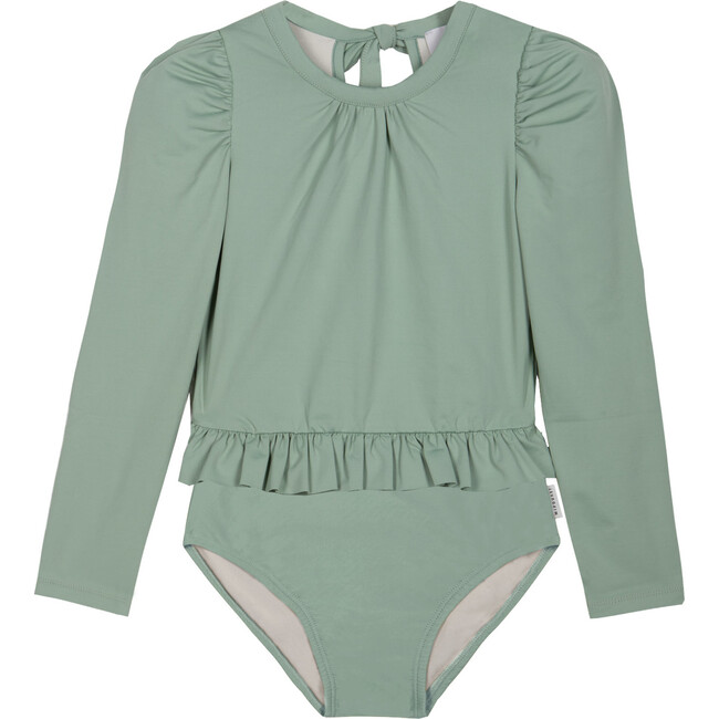 Macarena Long Sleeve Swimsuit, Musgo Green - One Pieces - 1