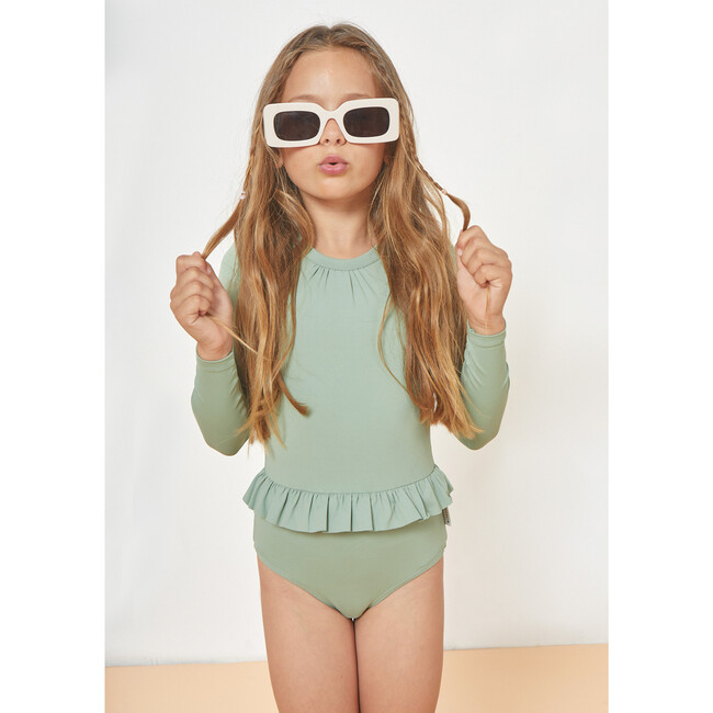 Macarena Long Sleeve Swimsuit, Musgo Green - One Pieces - 2