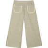 Pauline Vichy Straight Cut Wide Leg Pant, Green - Pants - 1 - thumbnail