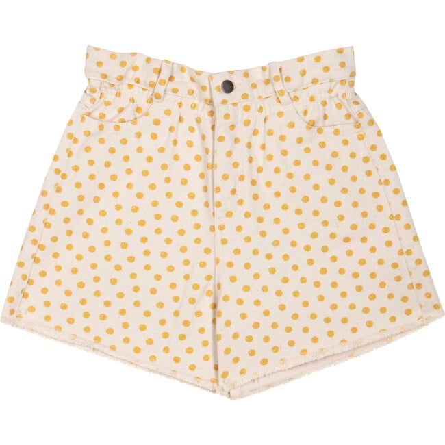 Alice Dots Denim Short, Beige