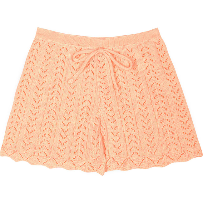 Nora Cotton Openwork Short, Peach