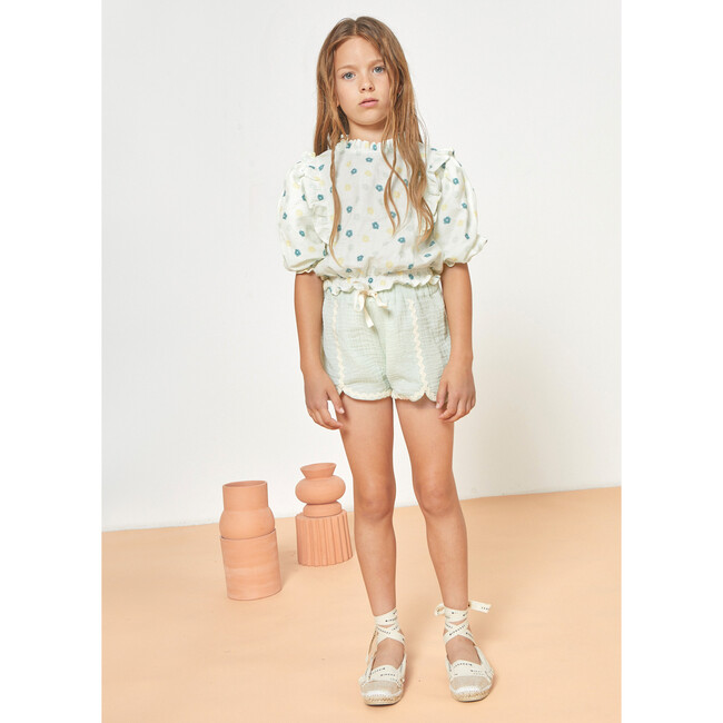 Anette Muslin Short, Green Lily - Shorts - 4