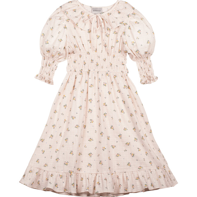 Suzanne Serker Oversized Ruffle Collared Dress, Cream - Dresses - 1