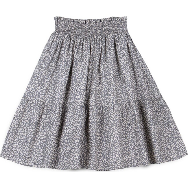 Carmela Smocked Skirt, Blue - Skirts - 1