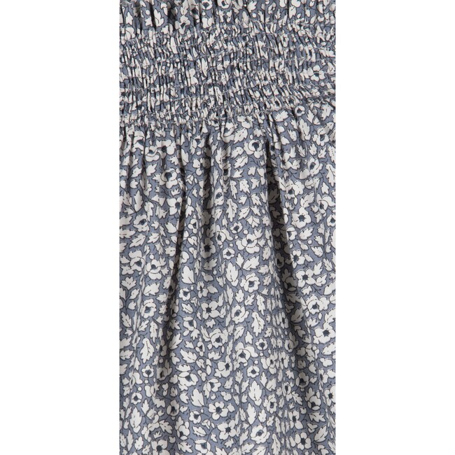 Carmela Smocked Skirt, Blue - Skirts - 3