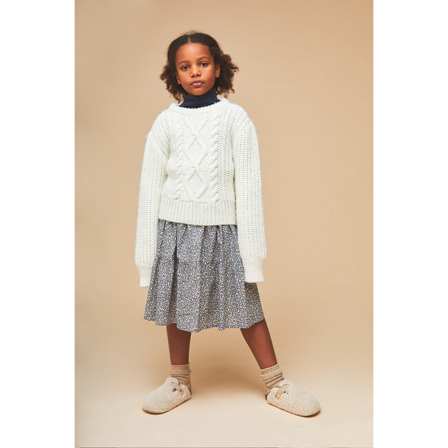 Carmela Smocked Skirt, Blue - Skirts - 4