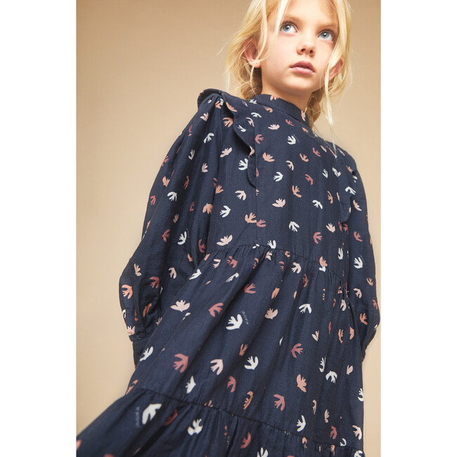 Martine Muslin Dress, Blue - Dresses - 3