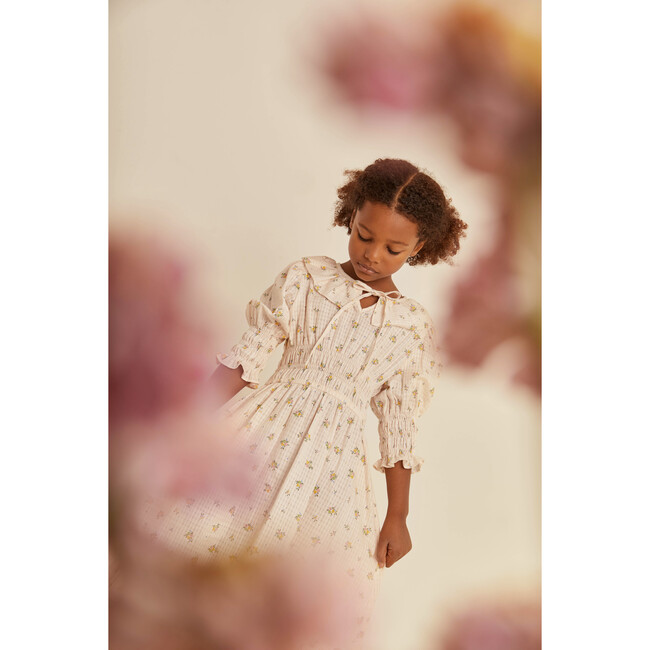 Suzanne Serker Oversized Ruffle Collared Dress, Cream - Dresses - 4