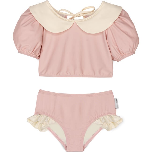 Miuccia Collared Swimsuit, Nude - One Pieces - 1