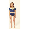 Miuccia Collared Swimsuit, Navy - One Pieces - 2 - thumbnail