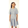 Marine Muslin Cut Out Dress, Artic Blue - Dresses - 3