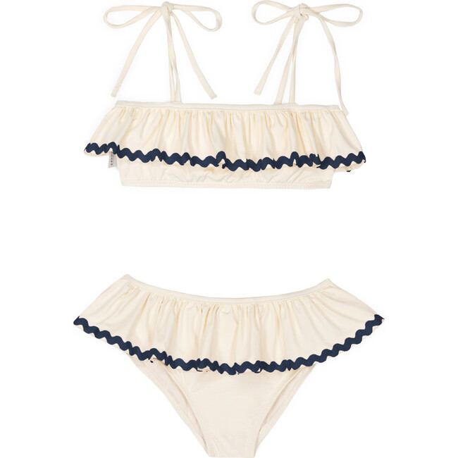 Lia Swimsuit Ecru/Navy - One Pieces - 1