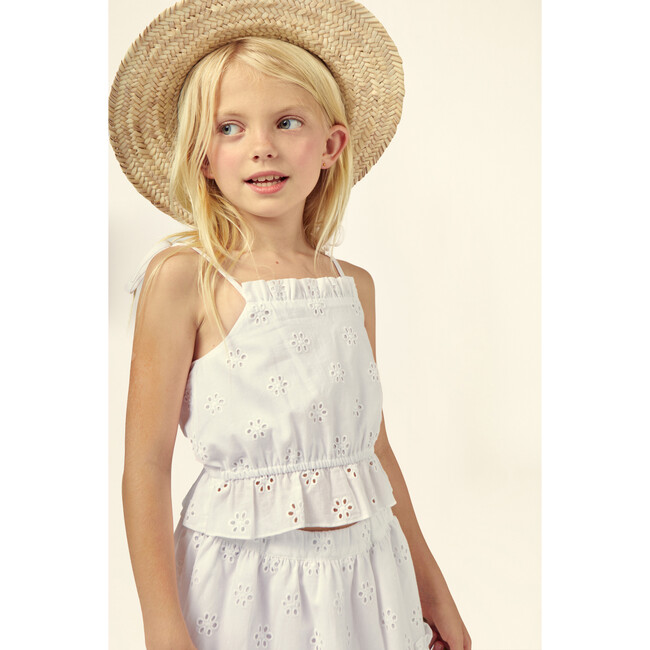 Lisa Swiss Lace Flower Top - Blouses - 2