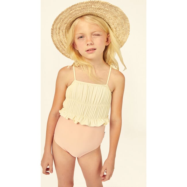 Julieta Block Color Swimsuit Ecru/Nude - One Pieces - 2