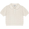 Florence Cotton Polo Ecru - Polo Shirts - 1 - thumbnail