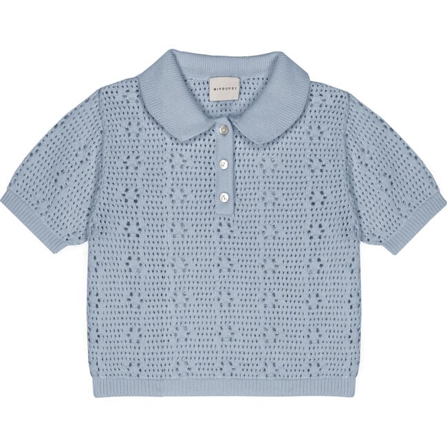 Florence Cotton Polo, Blue - Polo Shirts - 1