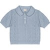 Florence Cotton Polo, Blue - Polo Shirts - 1 - thumbnail