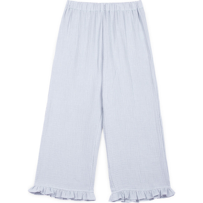 Elise Muslin Ruffle Pant, Artic Blue - Pants - 1