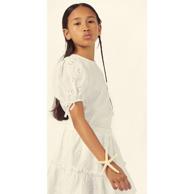 Lisa Swiss Lace Flower Blouse - Blouses - 2