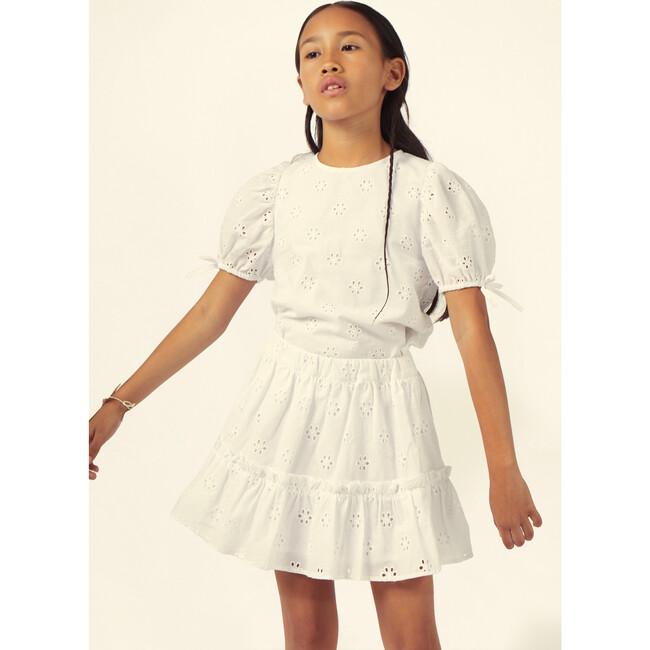 Lisa Swiss Lace Flower Blouse - Blouses - 4