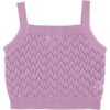Dakota Openwork Top, Lavender - Shirts - 1 - thumbnail