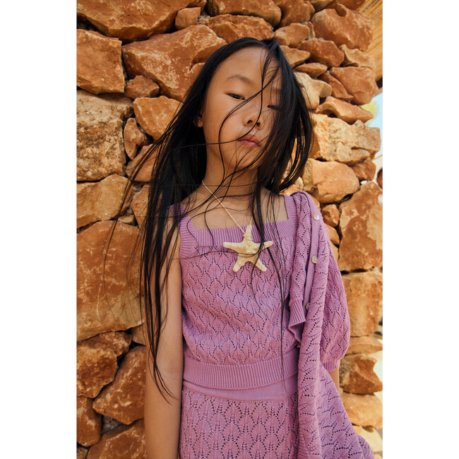 Dakota Openwork Top, Lavender - Shirts - 2