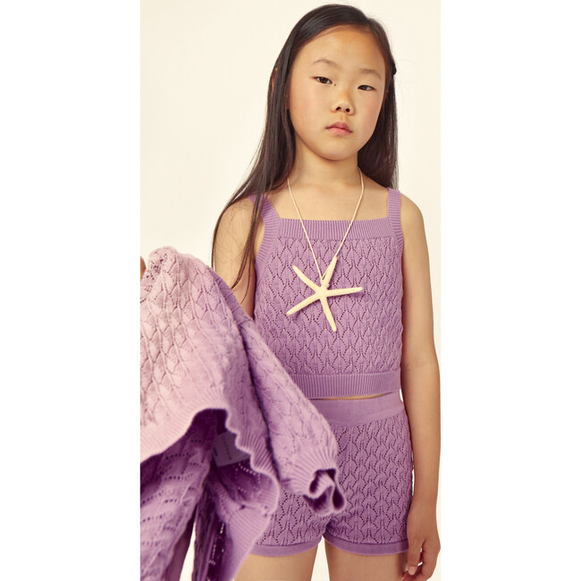 Dakota Openwork Top, Lavender - Shirts - 3