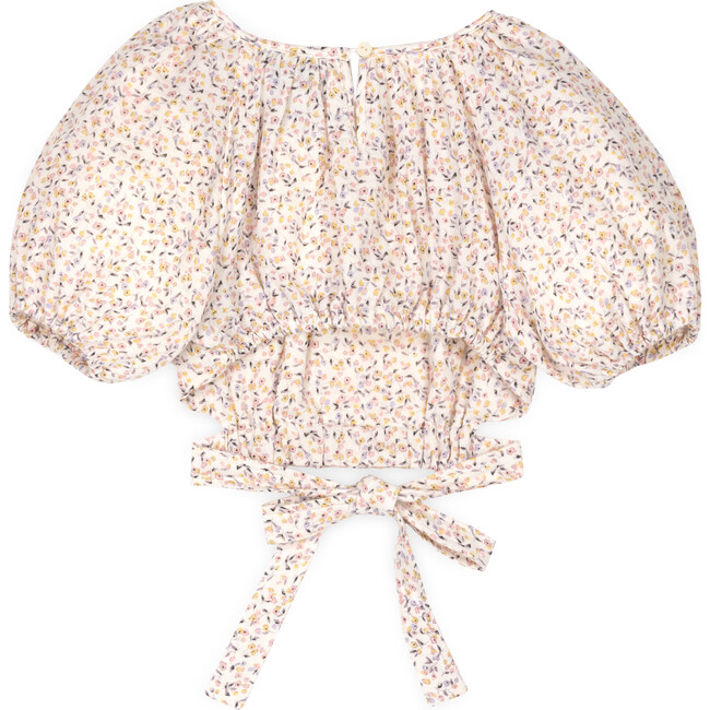 Diana Muslin Top, Cream/Pink - Blouses - 2