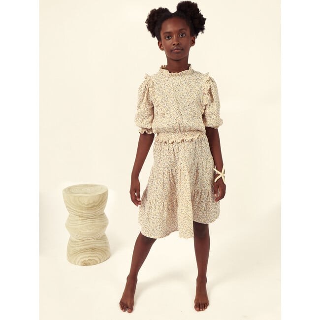 Diana Muslin Blouse, Cream/Pink - Blouses - 4