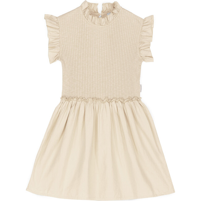 Charlotte Jersey Dress, Ecru - Dresses - 1