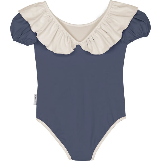 Bella Ruffle Swimsuit Navy - One Pieces - 2