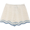 Claudia Cotton Openwork Short Ecru/Blue - Shorts - 1 - thumbnail