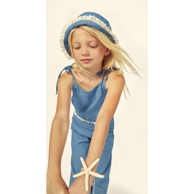 Aroa Denim Hat, Ligh Blue - Hats - 4