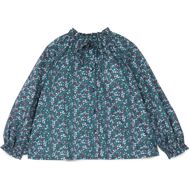 Tina Flower Blouse, Green