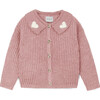Petra Heart Cardigan, Pink Nude - Cardigans - 1 - thumbnail