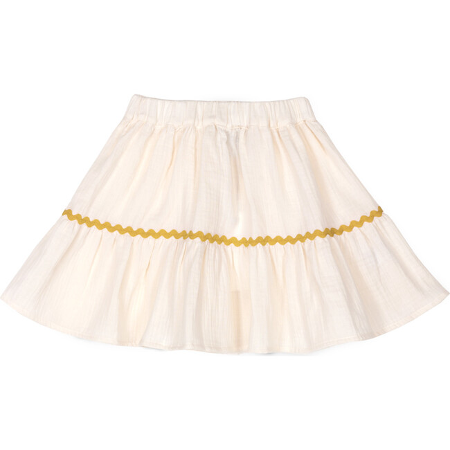 Althea Muslin Skirt, Ecru/Ochre - Skirts - 1
