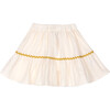 Althea Muslin Skirt, Ecru/Ochre - Skirts - 1 - thumbnail