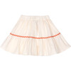 Althea Muslin Skirt, Ecru/Salmon - Skirts - 1 - thumbnail